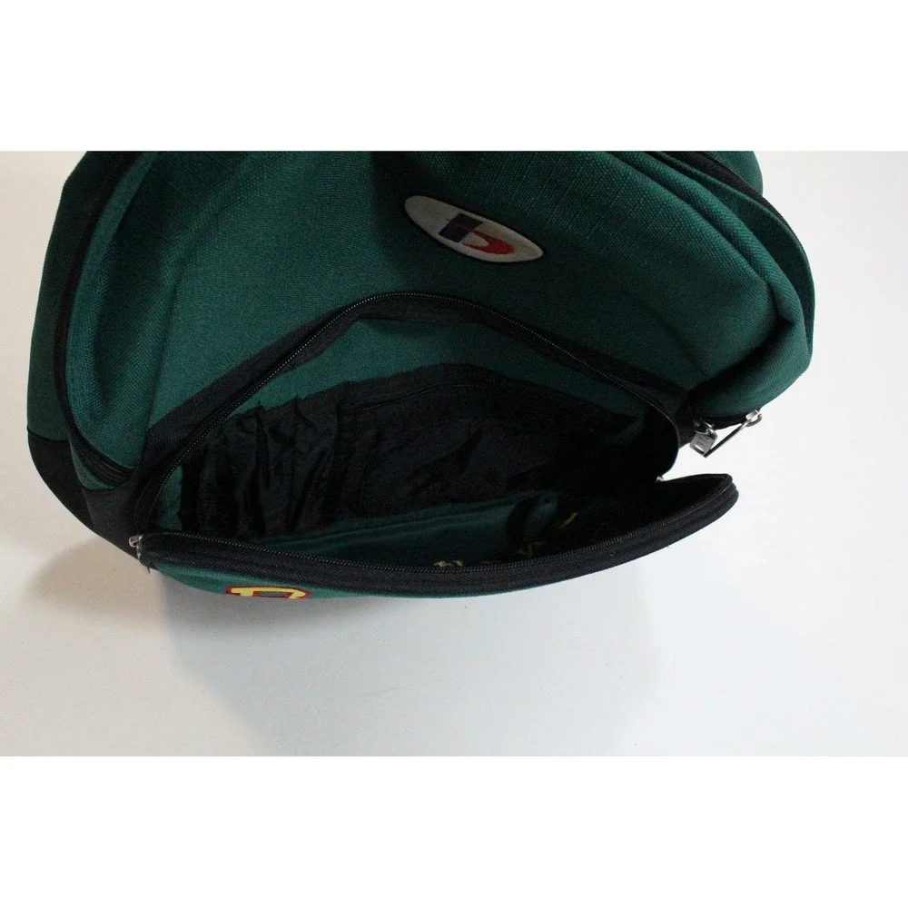 Vintage BUM Equipment XXL Backpack Forest Green Black Embroidered School Bag